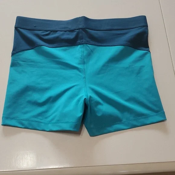 Nike Pro Blue and Teal Athletic Shorts - Picture 2 of 5